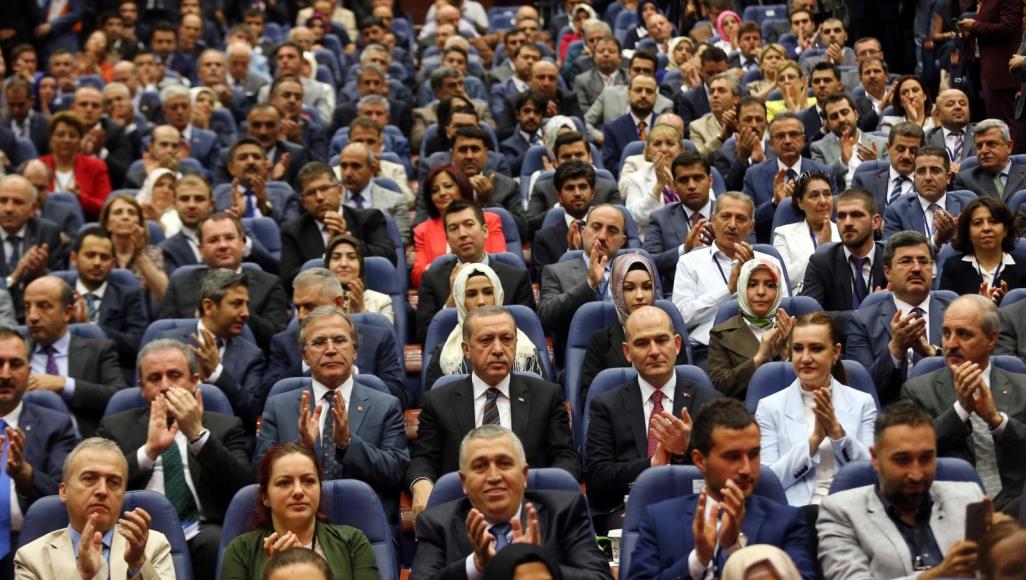 اجتماع لحزب العدالة والتنمية الذي يرأسه رجب طيب أردوغان