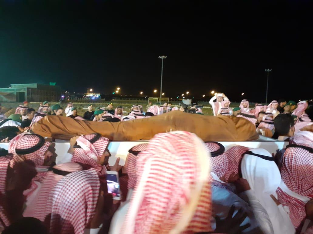 جانب من جنازة حارس الملك سلمان عبدالعزيز الفغم