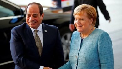 المستشارة الألمانية أنجيلا ميركل والرئيس المصري عبد الفتاح السيسي
