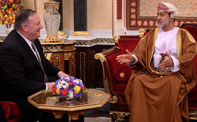 يلتقي بومبيو بالسلطان هيثم بن طارق آل سعيد
