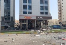 جانب من انفجار بمطعم في أبوظبي