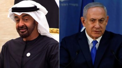 بنيامين نتنياهو (يمين) ومحمد بن زايد