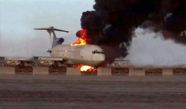 اشتعال النيران في طائرة ركاب سعودية بهجوم من الحوثيين