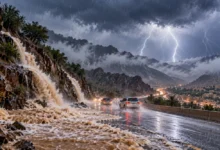الأرصاد: أمطار غزيرة وسيول على 4 مناطق وزخات بَرَد
